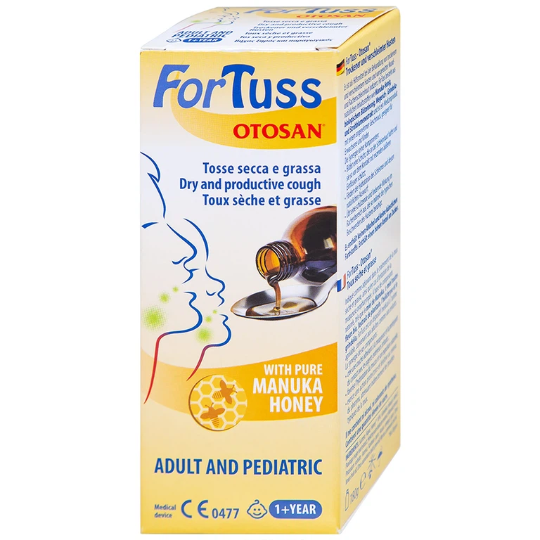 Siro ho Fortuss Otosan làm dịu cơn ho hiệu quả, bảo vệ niêm mạc (180g)