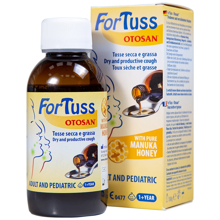 Siro ho Fortuss Otosan làm dịu cơn ho hiệu quả, bảo vệ niêm mạc (180g)