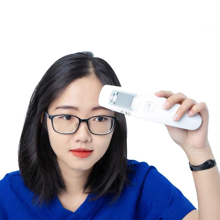 Nhiệt kế điện tử Beurer Medical FT90 đo nhiệt độ trán không tiếp xúc, đo nhiệt độ của đồ vật và phòng