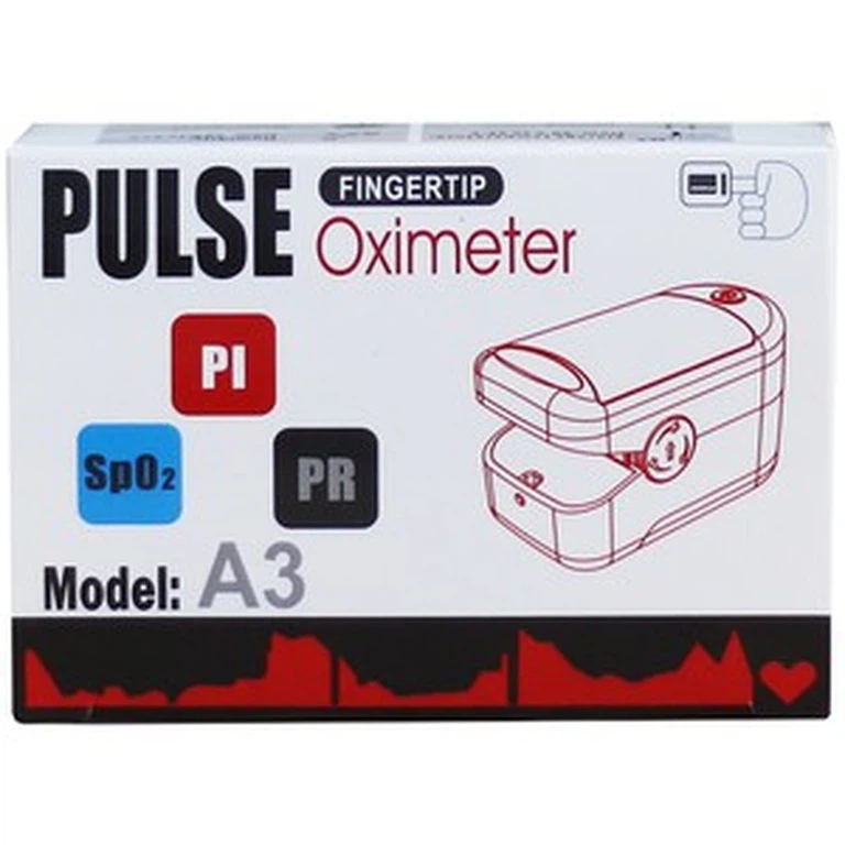 Máy đo nồng độ oxy trong máu (SPO2) Fingertip Pulse Oximeter A3 hỗ trợ đo nhanh chóng và chính xác