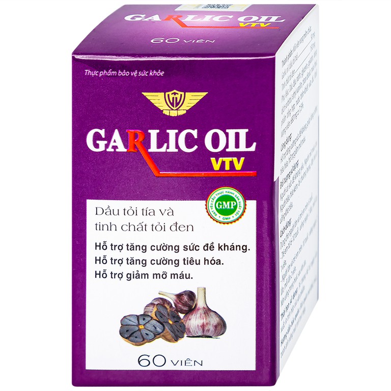 Viên dầu tỏi đen Garlics Oil VTV hỗ trợ tăng cường sức đề kháng (60 viên)