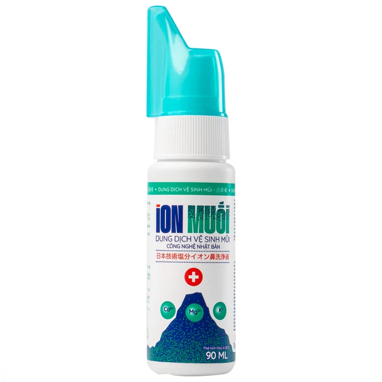 Dung dịch vệ sinh mũi ION Muối hỗ trợ sát khuẩn, kháng viêm, phòng ngừa sổ mũi (90ml)