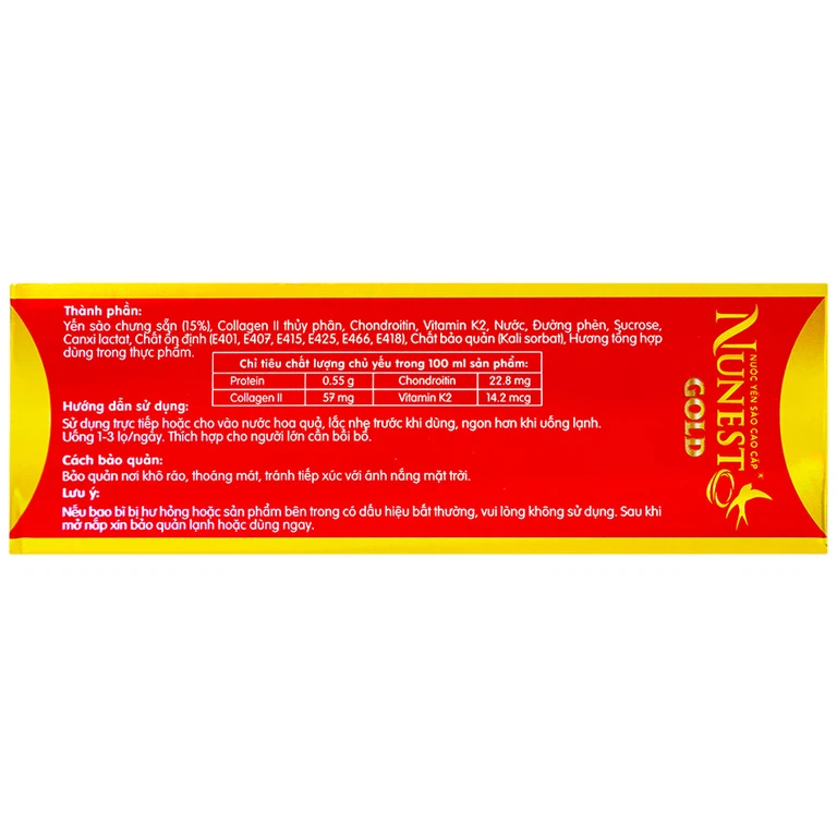 Nước Yến Cao Cấp Nunest Gold (6 hũ x 70ml)