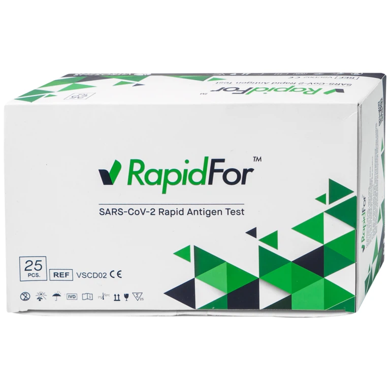 Kit Test RapidFor Sars-CoV-2 Rapid Antigen Kit hỗ trợ test nhanh kháng nguyên Sars Cov-2 (25 kít)