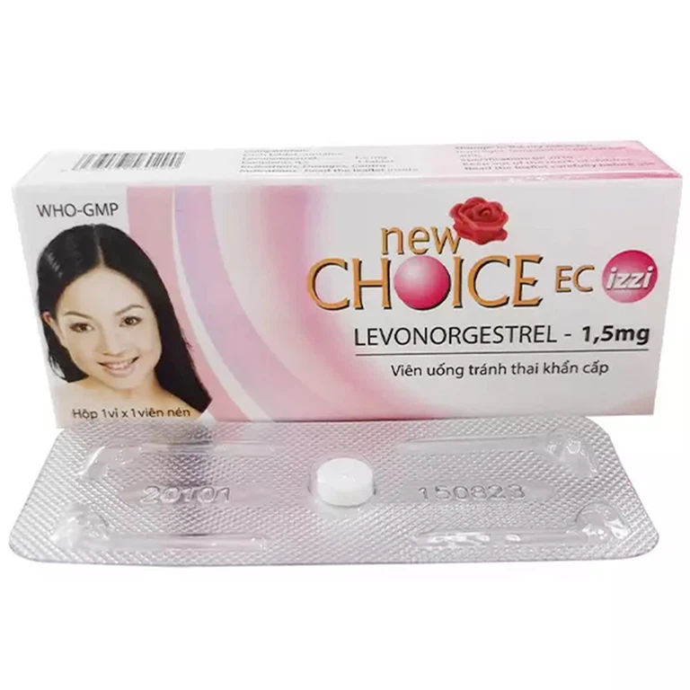 Viên uống tránh thai khẩn cấp New Choice Ec Izzi 1.5mg Nam Hà tránh thụ thai trong vòng 72 giờ (1 vỉ x 1 viên)