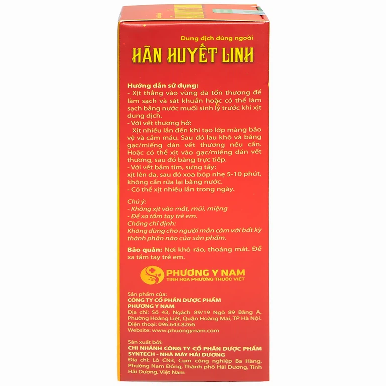 Dung dịch dùng ngoài Hãn Huyết Linh làm sạch da, kháng khuẩn và sát trùng nhẹ (15ml) 