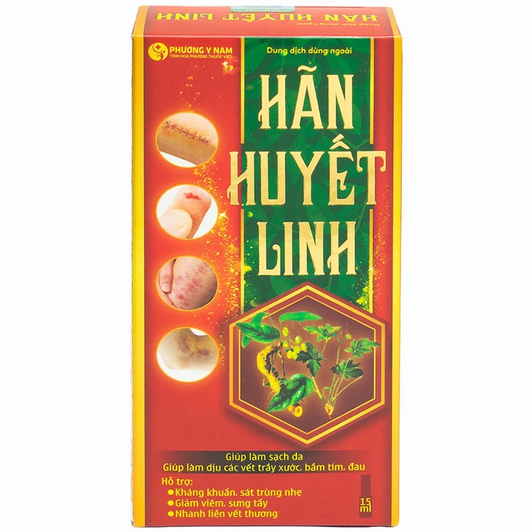 Dung dịch dùng ngoài Hãn Huyết Linh làm sạch da, kháng khuẩn và sát trùng nhẹ (15ml) 