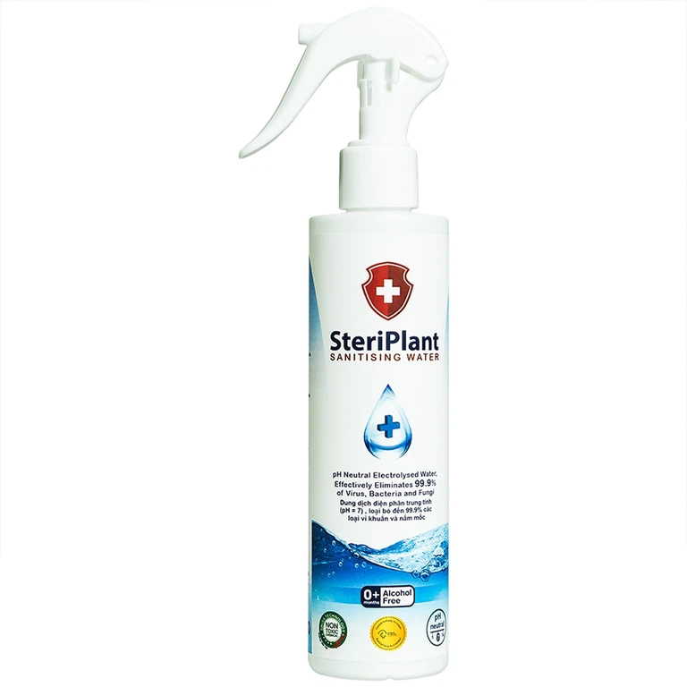 Nước xịt khuẩn Steriplant 200ml làm sạch vết thương ngoài da và ngăn ngừa viêm loét