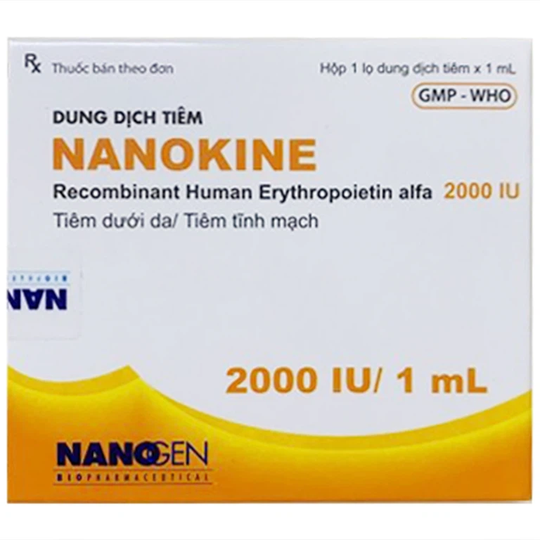 Dung dịch tiêm Nanokine 2000IU/ml Nanogen điều trị thiếu máu