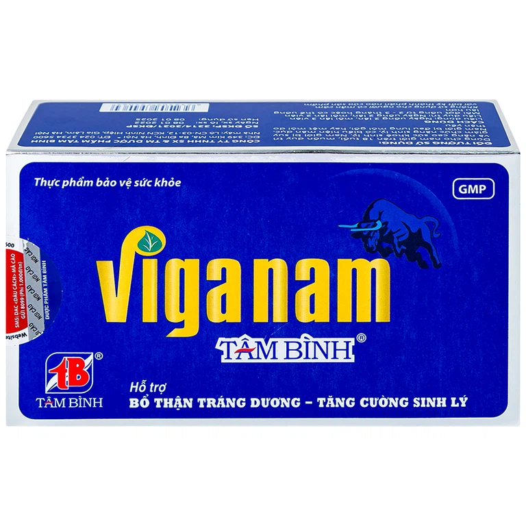 Viên uống Viganam Tâm Bình hỗ trợ bổ thận tráng dương (5 vỉ x 12 viên)
