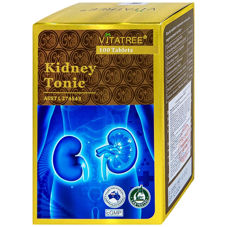 Viên uống Vitatree Kidney Tonic hỗ trợ bổ thận, tăng cường chức năng thận (100 viên)