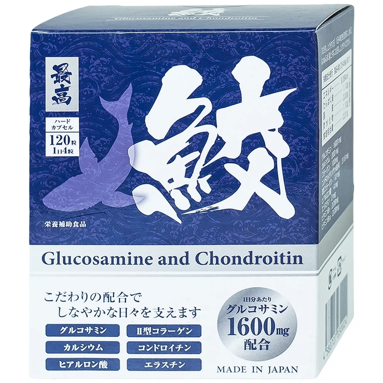 Viên uống Glucosamine And Chondroitin Jpanwell hỗ trợ bổ sung chất nhờn dịch khớp (120 viên) 