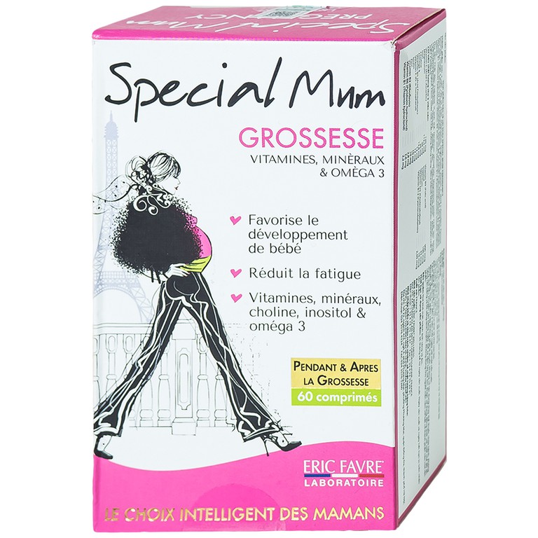 Viên uống Special Mum Grossesse Eric Favre bổ sung các vitamin, khoáng chất (4 vỉ x 15 viên)