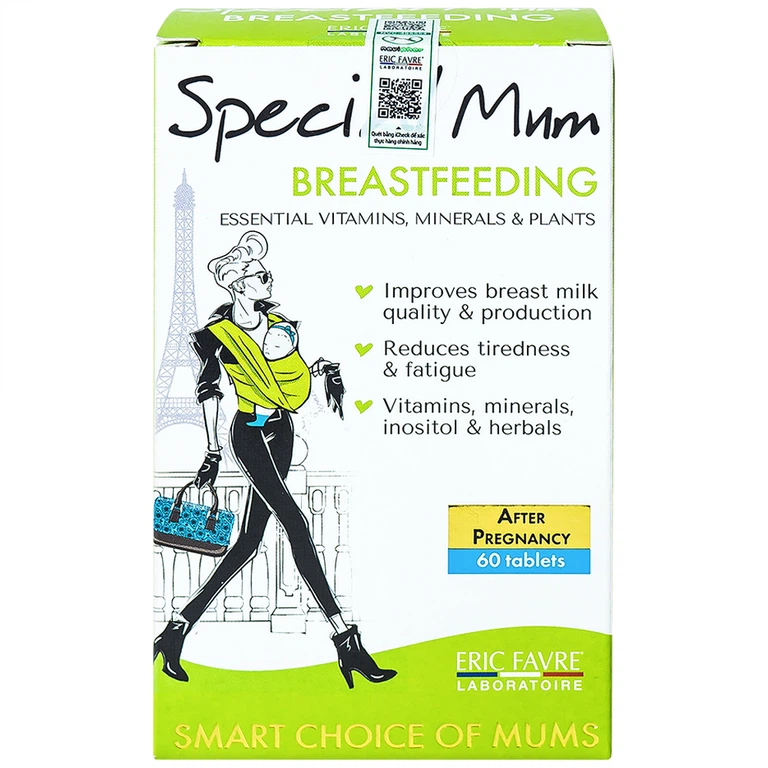 Viên uống Special Mum Breastfeeding Eric Favre bổ sung các vitamin, khoáng chất (4 vỉ x 15 viên)