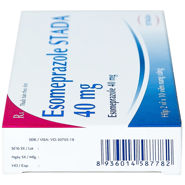 Thuốc Esomeprazole Stada 40mg điều trị trào ngược dạ dày, thực quản (2 vỉ x 10 viên)