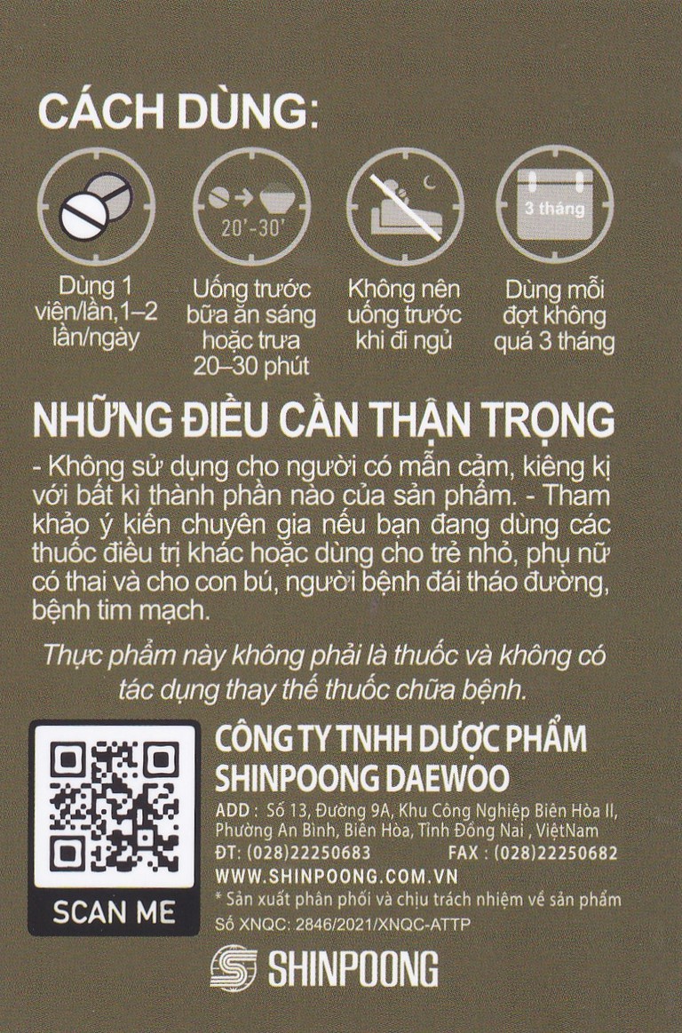 Viên uống Hồng Sâm Hàn Quốc Shinsam Shinpoong Deawoo hỗ trợ tăng cường sức khỏe (30 viên)