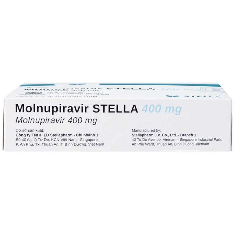 Thuốc Molnupiravir Stella 400mg điều trị Covid-19 mức độ nhẹ đến trung bình (2 vỉ x 10 viên)