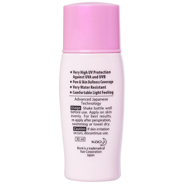 Sữa chống nắng trang điểm Bioré UV Bright Milk SPF50+ PA++++ nâng tông da sáng hồng tự nhiên cho mặt (30ml)