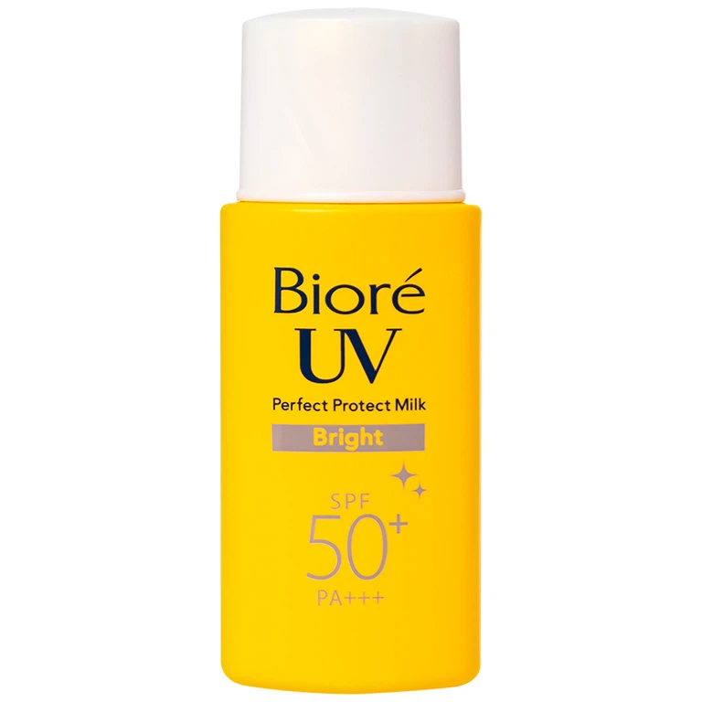 Sữa chống nắng mặt và toàn thân Bioré UV Perfect Protect Milk Bright SPF50+ PA+++ sáng mịn da (25ml)