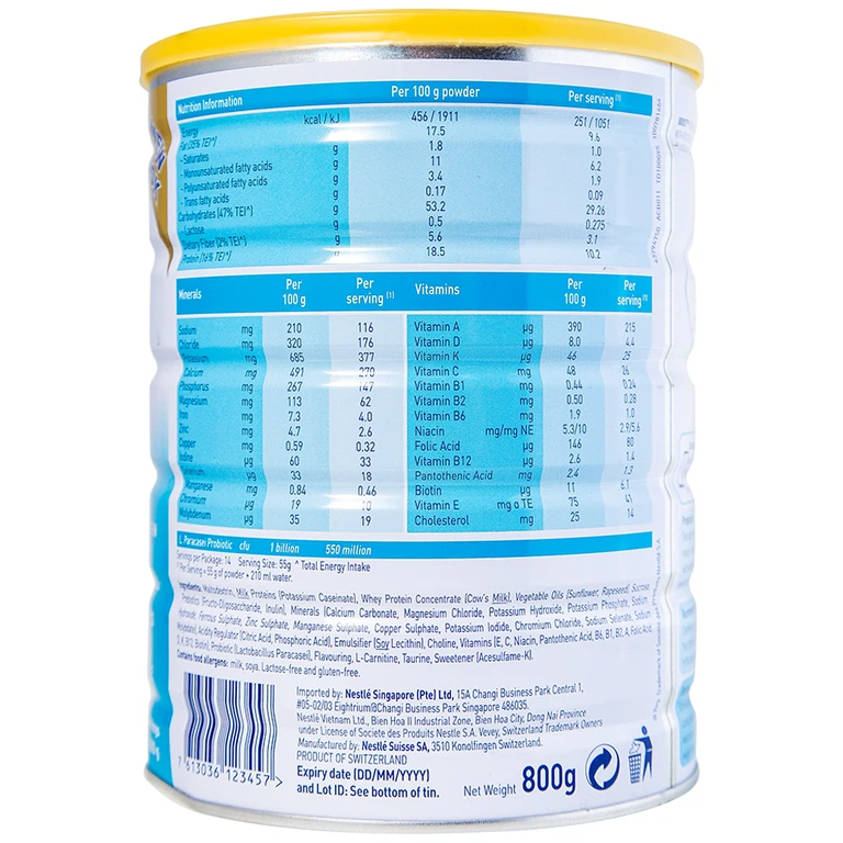 Sữa Boost Optimum Nestlé bổ sung vitamin, khoáng chất cho cơ thể (800g)