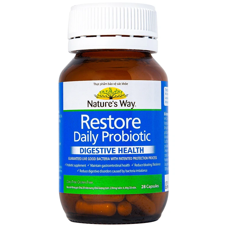 Viên uống Restore Daily Probiotic bổ sung vi khuẩn có lợi hỗ trợ duy trì sức khỏe đường tiêu hóa (28 viên)