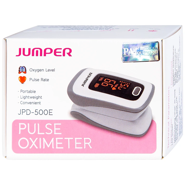Máy đo nồng độ oxy trong máu Jumper JPD 500E Led thiết kế nhỏ gọn và sử dụng dễ dàng