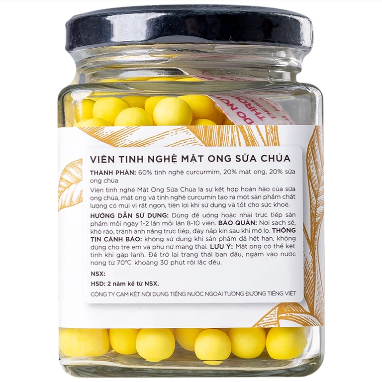 Viên Tinh Nghệ Mật Ong Sữa Chúa Honeyland (120g)
