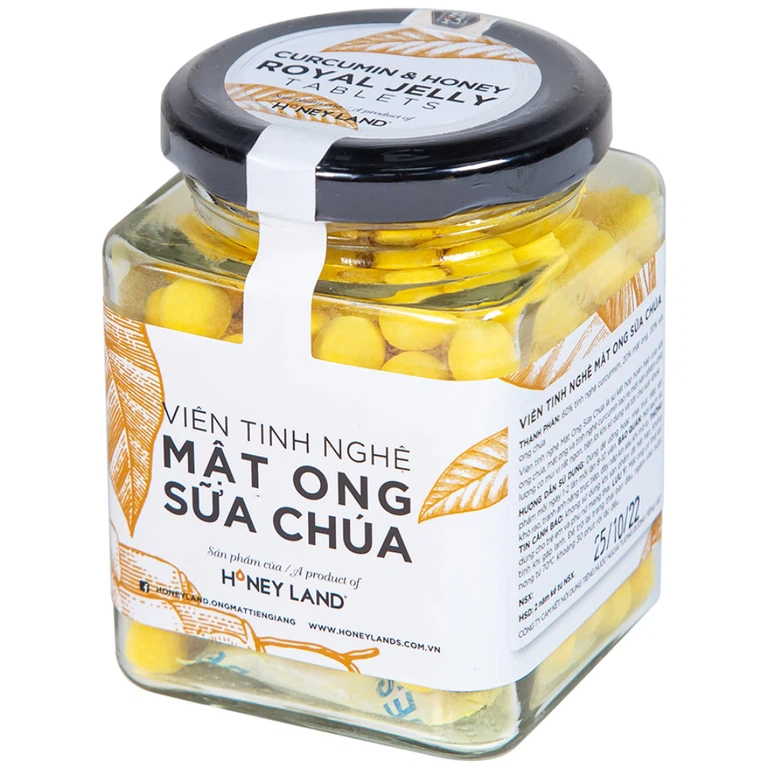 Viên Tinh Nghệ Mật Ong Sữa Chúa Honeyland (120g)