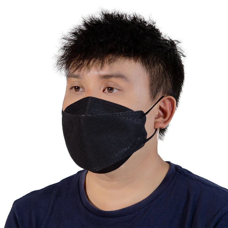 Khẩu trang y tế Hamita Advanced 4D Mask màu đen hỗ trợ ngăn khói, bụi, kháng khuẩn (5 cái)