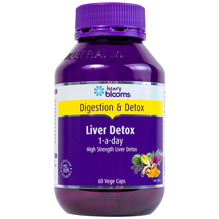 Viên uống Liver Detox 1-A-Day Henry Blooms hỗ trợ giải độc gan, bảo vệ gan (60 viên)