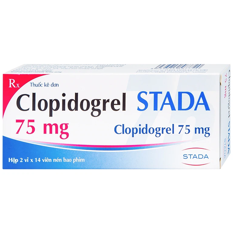 Thuốc Clopidogrel Stada 75mg dự phòng biến cố do huyết khối động mạch (2 vỉ x 14 viên)