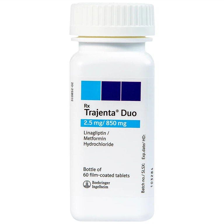 Thuốc Trajenta Duo 2.5mg/850mg Boehringer Ingelheim kiểm soát đường huyết ở bệnh đái tháo đường típ 2 (60 viên)