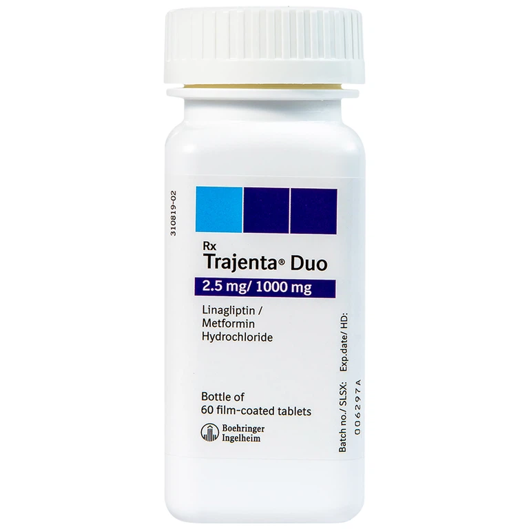 Thuốc Trajenta Duo 2.5mg/1000mg Boehringer điều trị đái tháo đường típ 2 (60 viên)