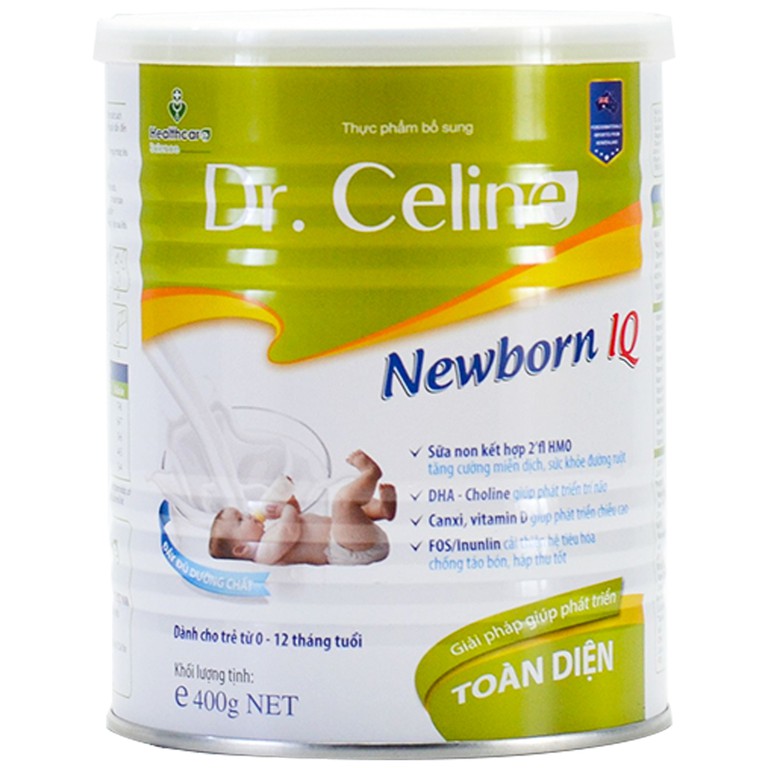 Sữa bột Dr.Celine Newborn IQ giúp tăng cường hệ miễn dịch cho trẻ từ 0 đến 12 tháng tuổi (400g)