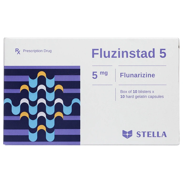 Thuốc Fluzinstad 5 Stella điều trị dự phòng cơn đau nửa đầu (10 vỉ x 10 viên)