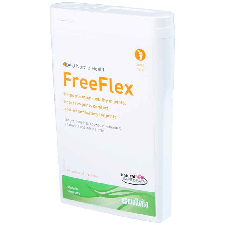 Viên uống Free Flex DAO Nordic Health hỗ trợ hạn chế thoái hóa khớp, chống viêm ở khớp (90 viên)