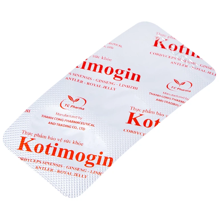 Viên uống Kotimogin Thành Công tăng cường sức khỏe, hạn chế sự lão hóa (20 vỉ x 3 viên)