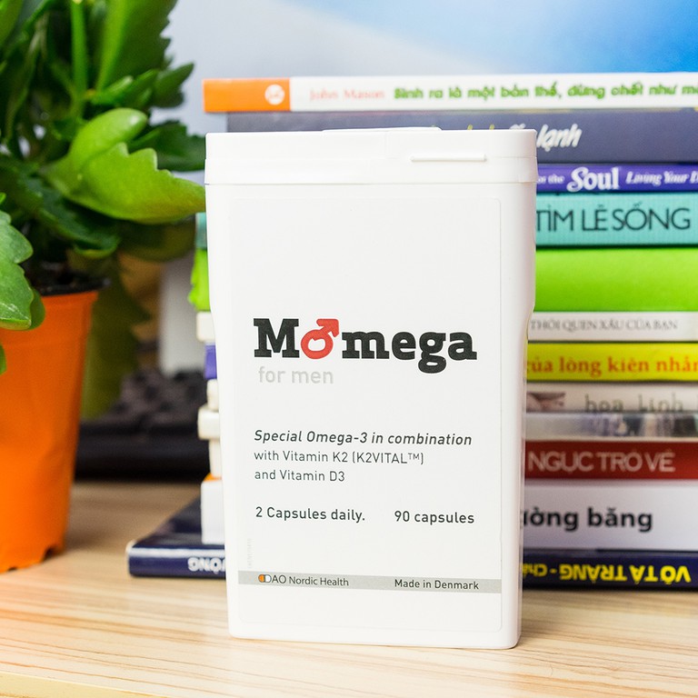 Viên uống Momega For Men Omega giúp ngăn ngừa đột quỵ não, giảm mỡ máu (90 viên)