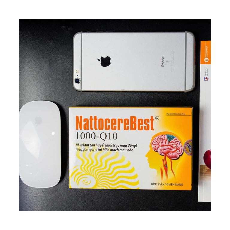 Viên uống NattocereBest 1000-Q10 Navi hỗ trợ làm tan huyết khối, giảm nguy cơ tai biến mạch máu não (3 vỉ x 10 viên)