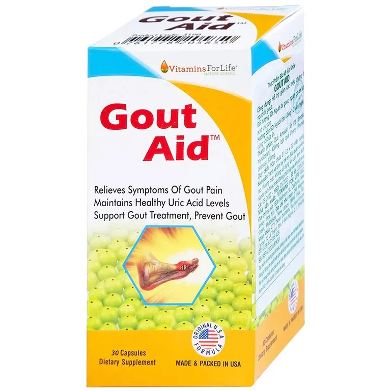 Viên uống Gout Aid Vitamins For Life hỗ trợ giảm triệu chứng ở người bị gout (30 viên)