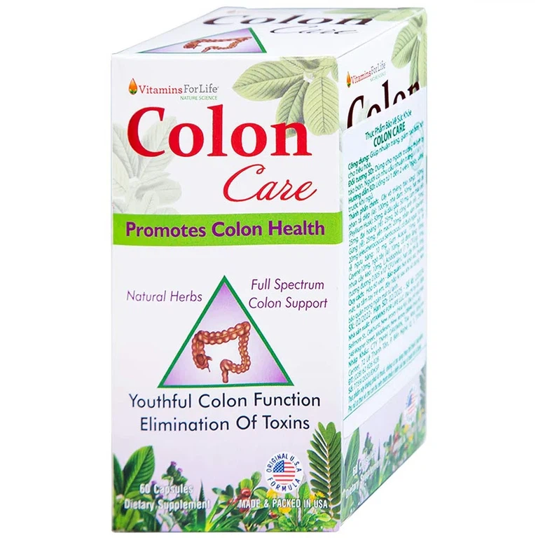 Viên uống Colon Care Vitamins For Life giúp nhuận tràng, giảm táo bón (60 viên)