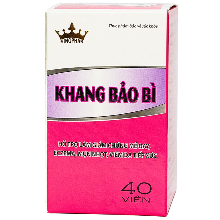 Viên uống Khang Bảo Bì Kingphar hỗ trợ giảm chứng mày đay, Eczema, mụn nhọt (40 viên)
