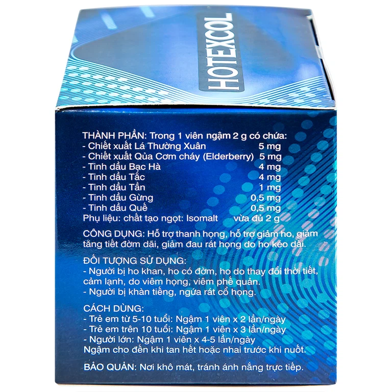 Kẹo Ngậm Ho Thanh Họng Giảm Đờm Hotexcol (10 vỉ x 4 viên)