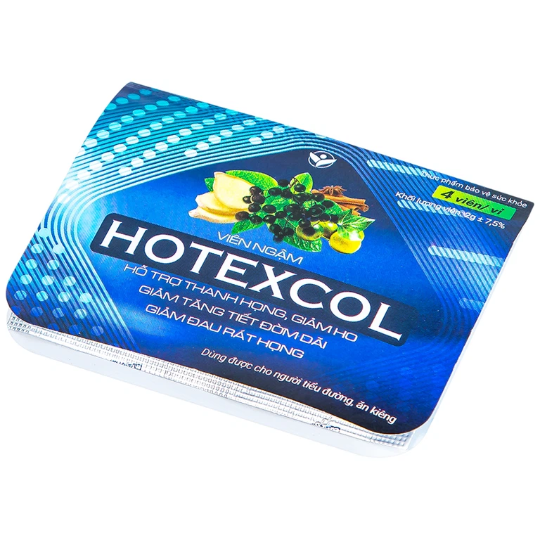Kẹo Ngậm Ho Thanh Họng Giảm Đờm Hotexcol (10 vỉ x 4 viên)
