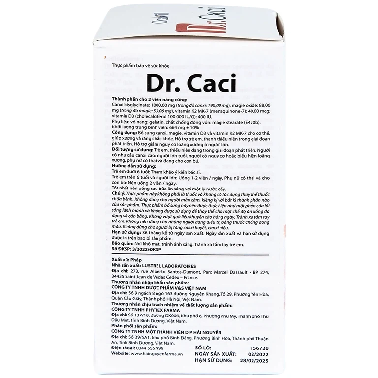 Viên uống Dr. Caci Ocavill giúp xương và răng chắc khỏe (60 viên)