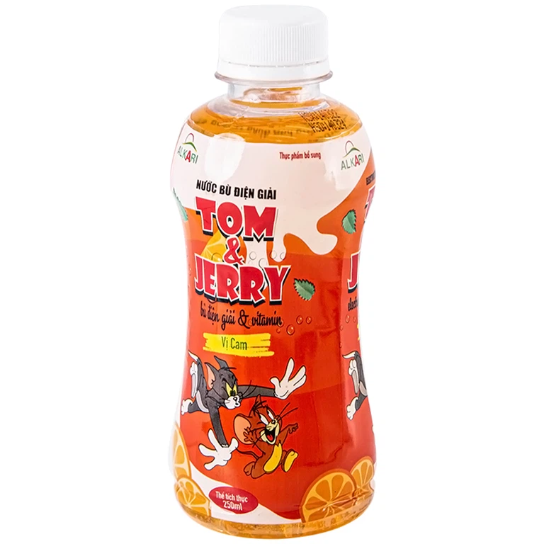 Nước bù điện giải Tom Và Jerry vị Cam cung cấp năng lượng, vitamin cần thiết (250ml)