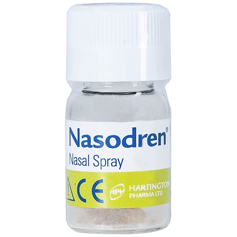 Dung dịch xịt mũi Nasodren Hartington làm sạch mũi, xoang, giảm triệu chứng viêm xoang cấp tính và mãn tính (50mg)