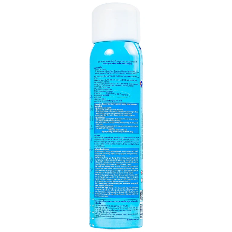 Dung dịch sát khuẩn đa năng BNP tiêu diệt 99.9% các loại vi khuẩn và nấm mốc gây hại (100ml)