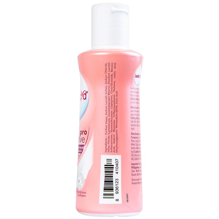 Dung dịch vệ sinh phụ nữ Lactacyd Pro Sensitive bảo vệ và chăm sóc vùng kín (150ml)