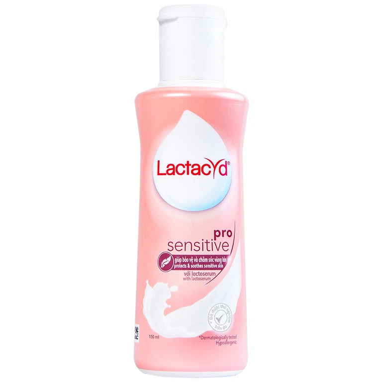 Dung dịch vệ sinh phụ nữ Lactacyd Pro Sensitive bảo vệ và chăm sóc vùng kín (150ml)